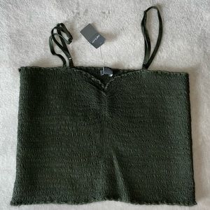 Olive Green Crop Top